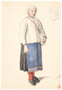 Álló svéd parasztlány alkotó: Wilhelm Marstrand