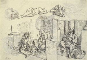 aTanulmányok törökről és lazzaronról a lépcsőn alkotó: Wilhelm Marstrand