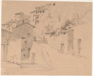 Via Piave med La Porta Su i Olevano Romano alkotó: Wilhelm Marstrand