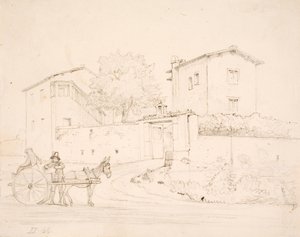 Szamárkocsi a Porta del Popolo előtt alkotó: Wilhelm Marstrand