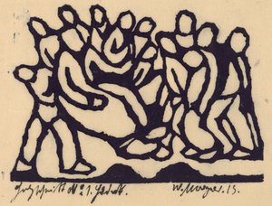Krisztus a Főtanács előtt alkotó: Wilhelm Morgner