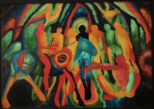 Bevonulás Jeruzsálembe (festmény vászonra) alkotó: Wilhelm Morgner