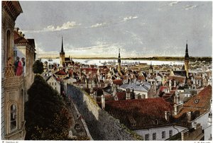 Reval látképe, 1855 körül alkotó: Wilhelm Siegfried Stavenhagen