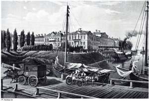 Kilátás a Mitau-kastélyra, c. 1850 alkotó: Wilhelm Siegfried Stavenhagen