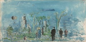 Central Park, New York (olaj, vászon) alkotó: Wilhelm Thoeny