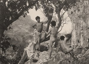 férfi akt aktok tanulmánya, 1900 körül alkotó: Baron Wilhelm von Gloeden