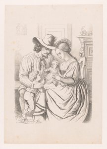 Kisgyermekes család Az emberi élet harmadik korszaka W. P. van Geldorp művészeti albuma (sorozat címe) alkotó: Wilhelmus Petrus van Geldorp