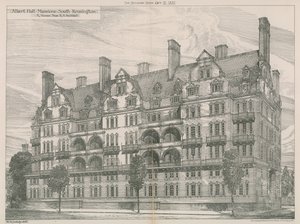 Albert Hall Mansions, South Kensington, London alkotó: Willam Richard Lethaby