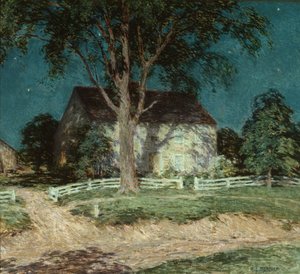 Old Homestead Connecticut, 1914 körül (olaj, vászon) alkotó: Willard Leroy Metcalf