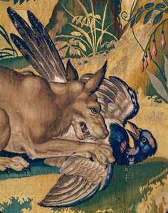 Kutya megöl egy madarat (faliszőnyeg) alkotó: Willem (after) Tons