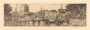 Enkhuizen alkotó: Willem Adrianus Grondhout (signed by artist)