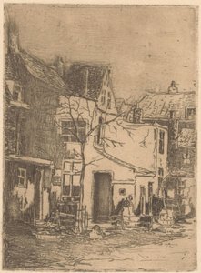 Házak Rijswijkban alkotó: Willem Adrianus Grondhout (signed by artist)