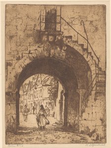 Rothenburg (eredeti cím a tárgyon) alkotó: Willem Adrianus Grondhout (signed by artist)