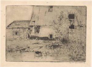 Szélmalom alapja Voorburgban alkotó: Willem Adrianus Grondhout (signed by artist)