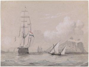 Holland vitorlás hajó Gibraltár partjainál