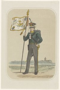 A Leideni Egyetem önkéntes vadásza, 1830 alkotó: Willem Bal