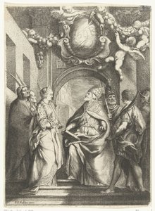 Nagy Szent Gergely négy másik szenttel alkotó: Willem Basse
