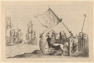 Oroszlánok, akik védik az Egyesült tartományok kertjét, 1634. alkotó: Willem Basse
