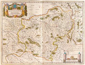 Beauvais, bergues, a Willem Blaeu által készített "Theatrum Orbis Terrarum, sive Atlas Novus"-ban, Amszterdam, Amszterdam alkotó: Willem Blaeu