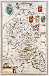 Buckingam shire, a Willem Blaeu által készített "Theatrum Orbis Terrarum, sive Atlas Novus"-ban, Amszterdam, Amszterdam alkotó: Willem Blaeu