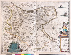 Foggia, Olaszország,a Willem Blaeu által készített "Theatrum Orbis Terrarum, sive Atlas Novus"-ban, Amszterdam, Amszterdam alkotó: Willem Blaeu
