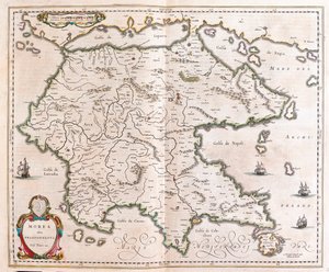 Görögország, Peloponnészosz, a Willem Blaeu által készített "Theatrum Orbis Terrarum, sive Atlas Novus"-ban, Amszterdam, Amszterdam alkotó: Willem Blaeu