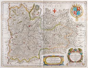 Grenoble, a Willem Blaeu által készített "Theatrum Orbis Terrarum, sive Atlas Novus"-ban, Amszterdam, Amszterdam alkotó: Willem Blaeu