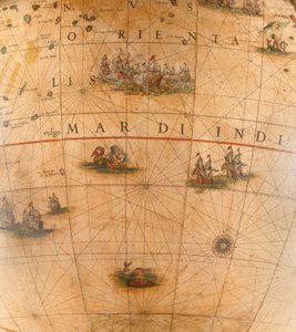 Nagy pár könyvtárgömb, a földi 1645/48, az égi 1630 után alkotó: Willem Blaeu