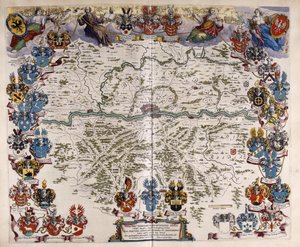 Németország térképe, 1644-1645 körül alkotó: Willem Blaeu