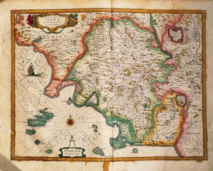 Willem Blaeu Siena térképe, metszet alkotó: Willem Blaeu