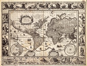 A világ Mercator-térképe alkotó: Willem Blaeu