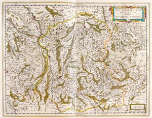 Nivernais, Nievre, a Willem Blaeu által készített "Theatrum Orbis Terrarum, sive Atlas Novus"-ban, Amszterdam, Amszterdam alkotó: Willem Blaeu