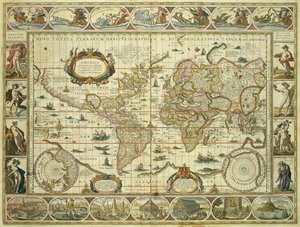 Új világtérkép és vízrajzi térkép, Willem Janszoon Blaeu (1571-1638), Amszterdam