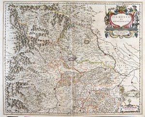 Piemont (Olaszország régiója), Willem Blaeu "Theatrum Orbis Terrarum, sive Atlas Novus" című művében, Amszterdam, Amszterdam. alkotó: Willem Blaeu