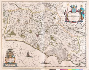 Róma, Olaszország, az amszterdami Willem Blaeu "Theatrum Orbis Terrarum, sive Atlas Novus" című művében. alkotó: Willem Blaeu