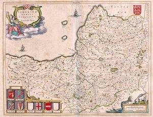 Somerset, a Willem Blaeu által készített "Theatrum Orbis Terrarum, sive Atlas Novus"-ban, Amszterdam, Amszterdam alkotó: Willem Blaeu