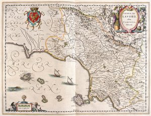 Campania régiója, Olaszország, Willem Blaeu "Theatrum Orbis Terrarum, sive Atlas Novus" című művében, Amszterdam, Amszterdam. alkotó: Willem Blaeu