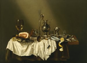 Bankett darab sonkával alkotó: Willem Claesz. Heda