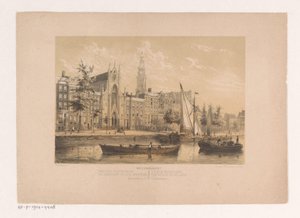 Keizersgracht a Miasszonyunk templommal Amszterdamban