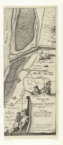 Beleg van Schenckenschans (jobb oldal), 1635 Schencken-Schans ostroma, minden új erőddel és megközelítéssel