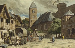 Utcai jelenet, Hollandia, 10. század