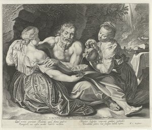 Lót és lányai alkotó: Willem Isaacsz Swanenburg