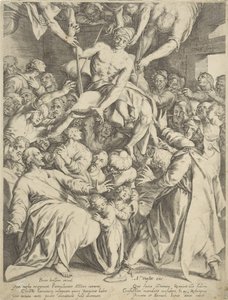 Bénultan leeresztették Krisztushoz a tetőn keresztül alkotó: Willem Isaacsz. van Swanenburg
