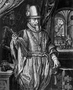 Maurice of Nassau, Orange Prince (1567-1625) portréja, Willem Jacobsz Delff (1580-1638) metszet