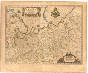 Oroszország térképe: Világtérkép.., 1645