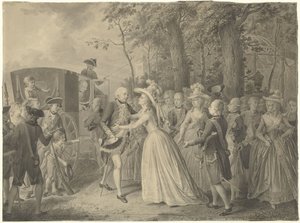 Vilmos hercegnő találkozása testvérével, III. Frigyes porosz királlyal Clevesben, 1788