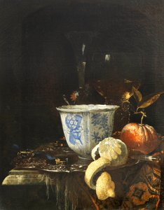 "Csendélet kínai porcelántálal" Willem Kalf (1619-1693) festménye Olaj, vászon, 52,5x41,8 - Fondation Custodia