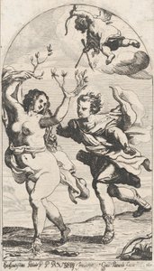 Daphne Apollo elől menekül Ámor fejével, 1631.