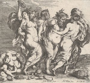 A részeg Silenus, nimfák és szatírok kíséretében, 1632.
