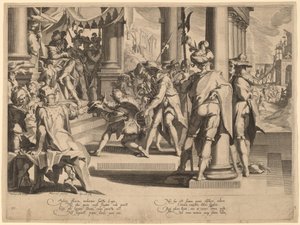 Az igazságosság allegóriája alkotó: Willem Swanenburgh, after Joachim Anthonisz Wtewael